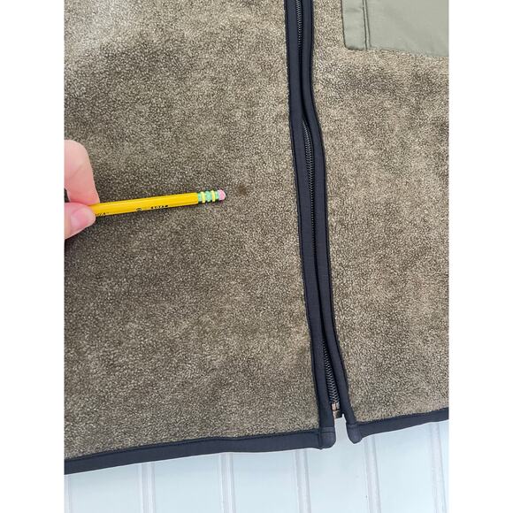 American Eagle AE 77 Performance Green Full Zip Fleece Vest Pockets Mens Large - Picture 3 of 7